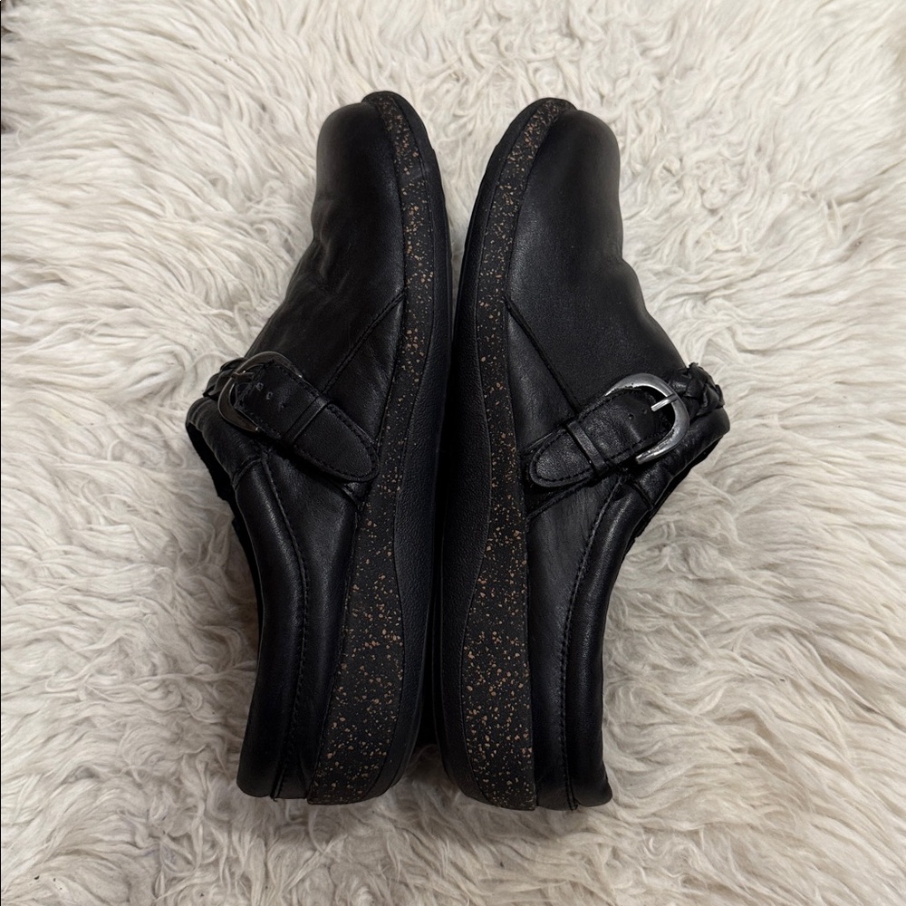 Aetrex‎ Black Leather Libby Comfort Clog Women’s Size 11 US 43 EU - Picture 3 of 10